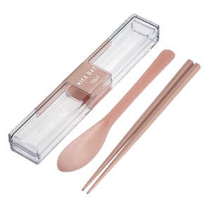岩崎工業 コンビセット とっても強いケース入り箸＆スプーン 18.0cm ピンク H600