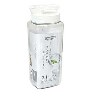 岩崎工業 ピッチャー 冷水筒 2.1L 耐熱 横置き プラスチック ホワイト K1291W