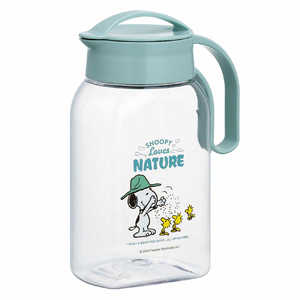 岩崎工業 冷水筒 ピッチャー 1.8L 横置き 縦置き スヌーピー PEANUTS プラスチック グリーン K1282