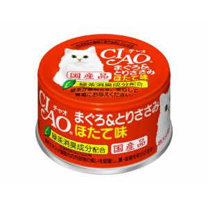 いなばペットフード チャオ CIAO まぐろ&とりささみ ほたて味 85g A-24 猫 A24マグロササミ・ホタテアジ85