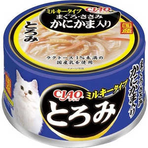 いなばペットフード CIAO とろみ ミルキータイプ まぐろ・ささみ かにかま入り 80g A-112 いなばペットフード CIAO とろみ ミルキータイプ まぐろ・ささみ かにかま入り 80g A-112