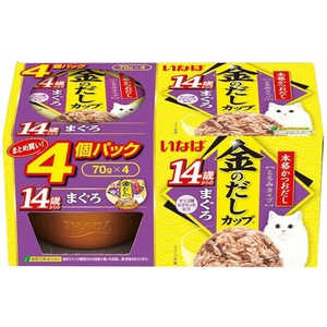いなばペットフード 金のだしカップ 14歳からのまぐろ 70g×4カップ 4IMC144 いなばペットフード 金のだしカップ 14歳からのまぐろ 70g×4カップ 4IMC144