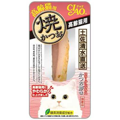 いなばペットフード チャオ 焼かつお 高齢猫用 かつお節味 1本 の通販 
