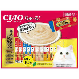 いなばペットフード キャットフード CIAO チャオ ちゅ?る まぐろ・とりささみバラエティ 4種類×10本