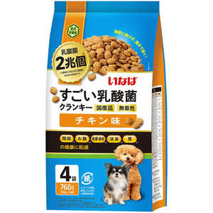 いなばペットフード すごい乳酸菌クランキー チキン味 760g(190g×4袋) いなばペットフード すごい乳酸菌クランキー チキン味 760g(190g×4袋)