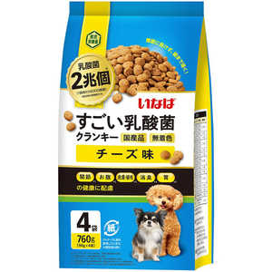 いなばペットフード すごい乳酸菌クランキー チーズ味 760g(190g×4袋) いなばペットフード すごい乳酸菌クランキー チーズ味 760g(190g×4袋)