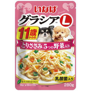 いなばペットフード いなばグラシアL11歳からのとりささみ5つの野菜入り280g いなばペットフード いなばグラシアL11歳からのとりささみ5つの野菜入り280g