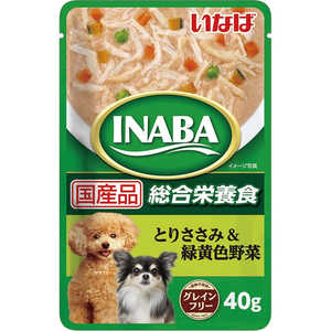 いなばペットフード INABAパウチ とりささみ&緑黄色野菜 40g いなばペットフード INABAパウチ とりささみ&緑黄色野菜 40g