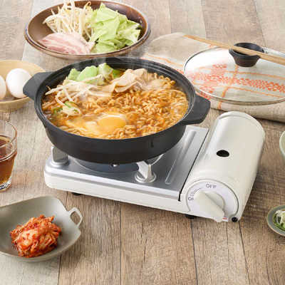 岩谷産業 カセットコンロ カセットフー ミニ ホワイト CB-JRC-MN-W の