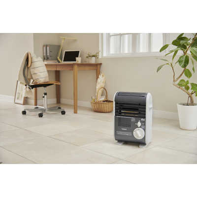 岩谷産業 カセットガスファンヒーター 風暖 メタリックグレー