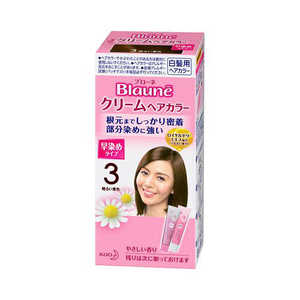 花王 Blaune(ブローネ) クリームヘアカラー 3 明るい栗色 1剤40g+2剤40g 花王 Blaune(ブローネ) クリームヘアカラー 3 明るい栗色 1剤40g+2剤40g