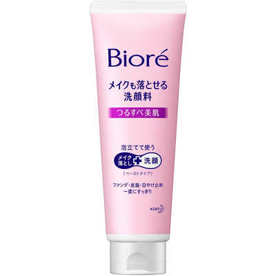 花王 Biore(ビオレ)メイクも落とせる洗顔料 つるすべ美肌 210g