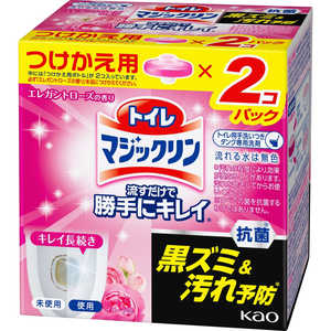 花王 トイレマジックリン 流すだけで勝手にキレイ つけかえ用 80g×2コパック エレガントローズの香り 花王 トイレマジックリン 流すだけで勝手にキレイ つけかえ用 80g×2コパック エレガントローズの香り