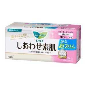 花王 ロリエ エフ しあわせ素肌超スリム ふつうの日用 羽つき 24コ入 20.5cm 24個 ロリエFフツウノヒ24コ