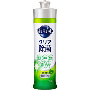 花王 キュキュット クリア除菌 本体 240mL〔食器用洗剤〕 緑茶の香り 