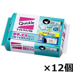 花王 【ケース】 トイレクイックル つめかえ用 ジャンボパック 20枚×12個 ミントの香り 