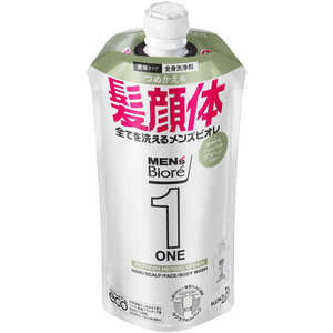 花王 MEN's Biore(メンズビオレ)ONE オールインワン全身洗浄料 つめかえ用 340mL 爽やかなハーバルグリーンの香り 