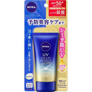 花王 ニベア UV ディープ プロテクト & ケア ジェル 80g SPF50+ / PA++++ 〈 予防美容(日やけによるシミ・そばかすを防ぐ) ができる美容ケアUV 〉 日焼け止め ニ