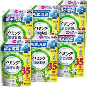 花王 【ケース】 ハミング消臭実感 1.4L×6個 リフレッシュグリーンの香り 
