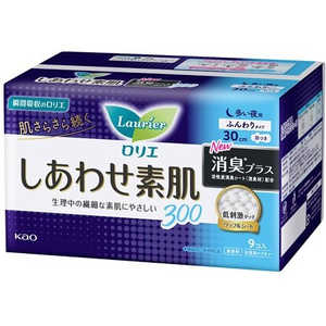 花王 Laurier(ロリエ) しあわせ素肌 消臭プラス 夜用30cm 羽つき 9個入 花王 Laurier(ロリエ) しあわせ素肌 消臭プラス 夜用30cm 羽つき 9個入