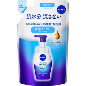 花王 NIVEA(ニベア)クリアビューティー弱酸性泡洗顔 皮脂すっきり つめかえ用 130mL 花王 NIVEA(ニベア)クリアビューティー弱酸性泡洗顔 皮脂すっきり つめかえ用 130mL