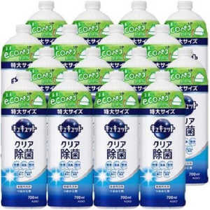 花王 【ケース販売】 キュキュット クリア除菌 つめかえ用 700mL×16個 グレープフルーツの香り 花王 【ケース販売】 キュキュット クリア除菌 つめかえ用 700mL×16個 グレープフルーツの香り