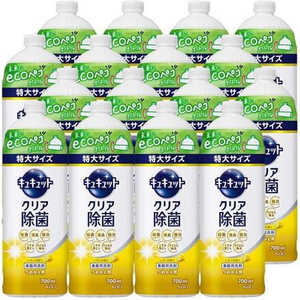 花王 【ケース販売】 キュキュット クリア除菌 つめかえ用 700mL×16個 レモンの香り 花王 【ケース販売】 キュキュット クリア除菌 つめかえ用 700mL×16個 レモンの香り