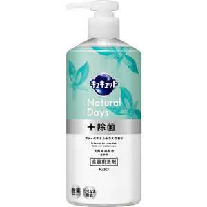 花王 キュキュット NaturalDays+除菌 ポンプ 480mL ヴァーベナ&シトラスの香り 花王 キュキュット NaturalDays+除菌 ポンプ 480mL ヴァーベナ&シトラスの香り