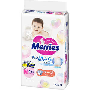 花王 Merries(メリーズ)エアスルー テープ Mサイズ(6-11kg)52枚 花王 Merries(メリーズ)エアスルー テープ Mサイズ(6-11kg)52枚
