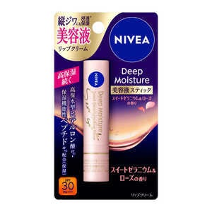 花王 ニベア ディープモイスチャー リップ美容液スティック スイートゼラニウム＆ローズの香り ニベアDMビヨウロズ