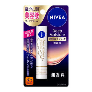 花王 ニベア ディープモイスチャー リップ美容液スティック 無香料 ニベアDMビヨウSムコウ