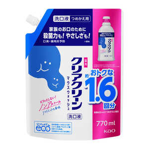 花王 クリアクリーンマウスウォッシュ ソフトミントの香味 つめかえ用 770ml 花王 クリアクリーンマウスウォッシュ ソフトミントの香味 つめかえ用 770ml