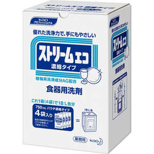 花王 ストリームエコ 濃縮タイプ 750ml×4袋入 〔食器用洗剤〕