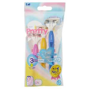 貝印 プリティー ボディT 3枚刃 3本入(ボディケア用品) 貝印 プリティー ボディT 3枚刃 3本入(ボディケア用品)