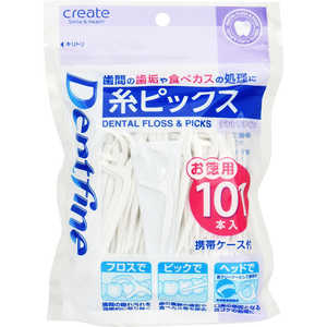 クリエイト デントファイン 糸ピックス 101本入 クリエイト デントファイン 糸ピックス 101本入