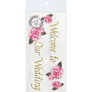  HANDMADE STICKER K TITLE WEDDING ROSE SBST501-1