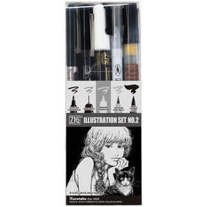 呉竹 ZIG ILLUSTRATION SET NO.2/ 5本セット IKTB-24/5V 呉竹 ZIG ILLUSTRATION SET NO.2/ 5本セット IKTB-24/5V