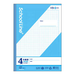 キョクトウアソシエイツ スクールラインプラス 4mm方眼罫 ブルー LSP4B