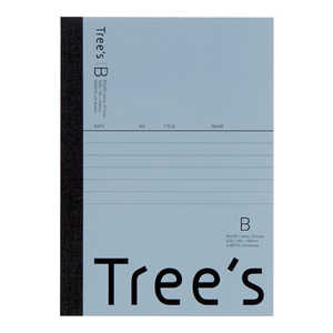 キョクトウアソシエイツ Trees A6 B罫48枚 ブルーグレー ブルーグレー UTRBA6GR
