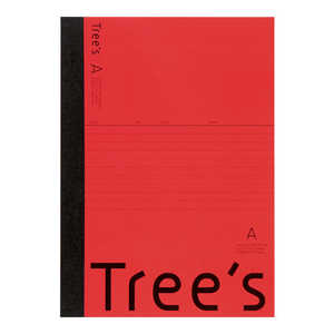 キョクトウアソシエイツ Trees B5 A罫30枚 レッド UTR3AR