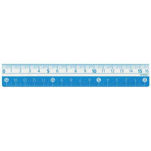 クツワ カラー定規 16CM ライトブルー KB027LB クツワ カラー定規 16CM ライトブルー KB027LB