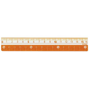 クツワ カラー定規 16CM オレンジ KB027OR クツワ カラー定規 16CM オレンジ KB027OR