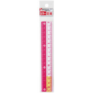 クツワ カラー定規(16cm)ピンク KB027PK クツワ カラー定規(16cm)ピンク KB027PK
