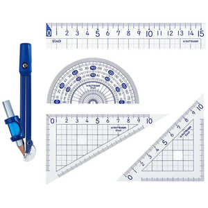 クツワ 算数定規セット コンパス付 AP04A