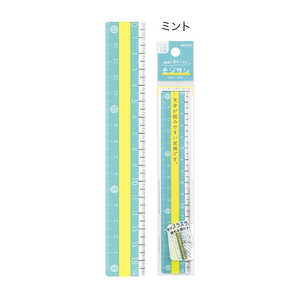 クツワ モジサシ定規(16センチ)ミント KB033MT クツワ モジサシ定規(16センチ)ミント KB033MT