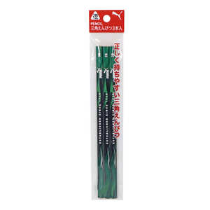 クツワ プーマ 三角鉛筆 2B 3本入 PM556
