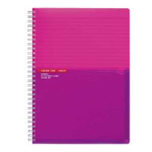コクヨ [ノート] ツインリングノート カラータグ Bi-COLOR (普通横罫･B5･90枚) ピンク CTｽC20P