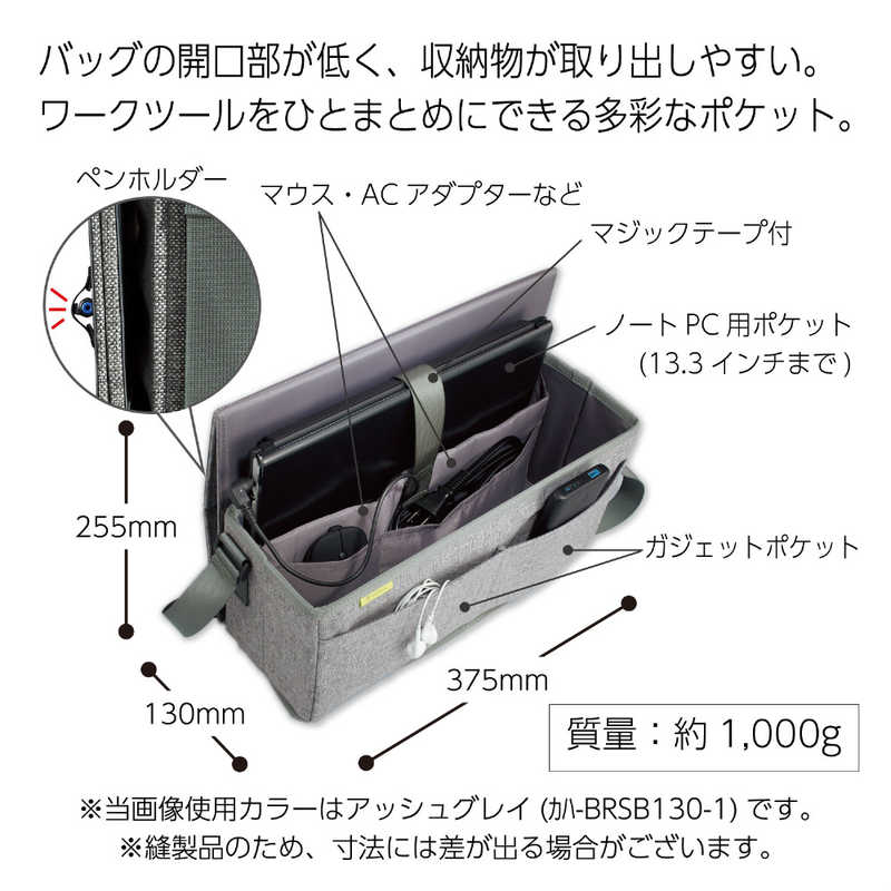 コクヨ コクヨ PC･ツール収納バック カハ-BRSB130-1 BIZRACK(ビズラック) グレイ ｶﾊBRSB1301 ｶﾊBRSB1301