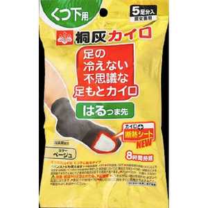 小林製薬 足の冷えない 不思議な足もとカイロ はるつま先 ベージュ (5足入) 