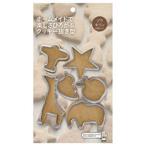 貝印 KHS クッキー抜型 6個セット (ゾウ・キリン) DL6427 貝印 KHS クッキー抜型 6個セット (ゾウ・キリン) DL6427